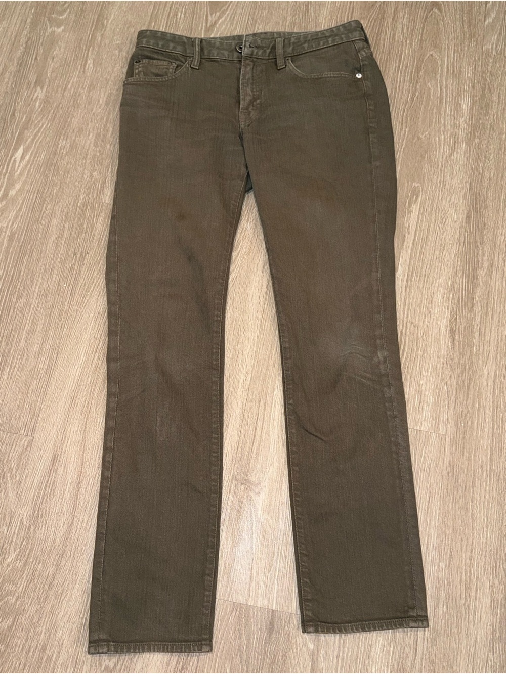 Bonobos Olive Slim Straight Jeans